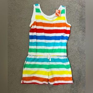 NWT Primary Rainbow Tank Romper size 6-7